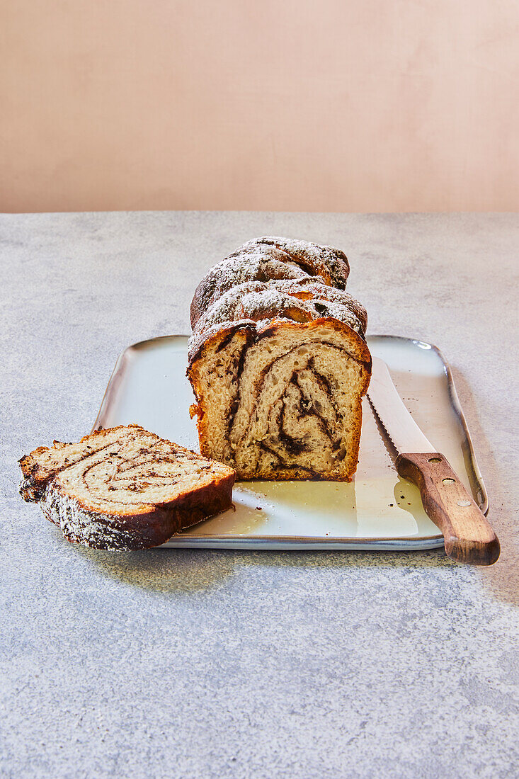 Chocolate Hefezopf (sweet bread from southern Germany)