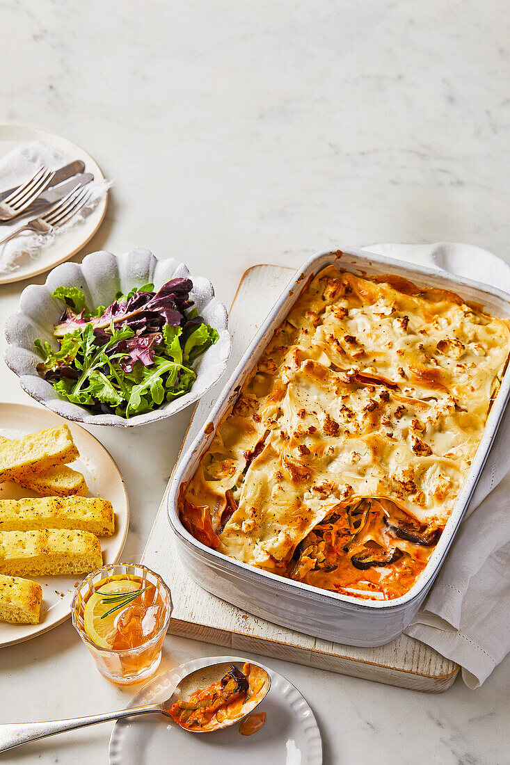 Aubergine lasagne