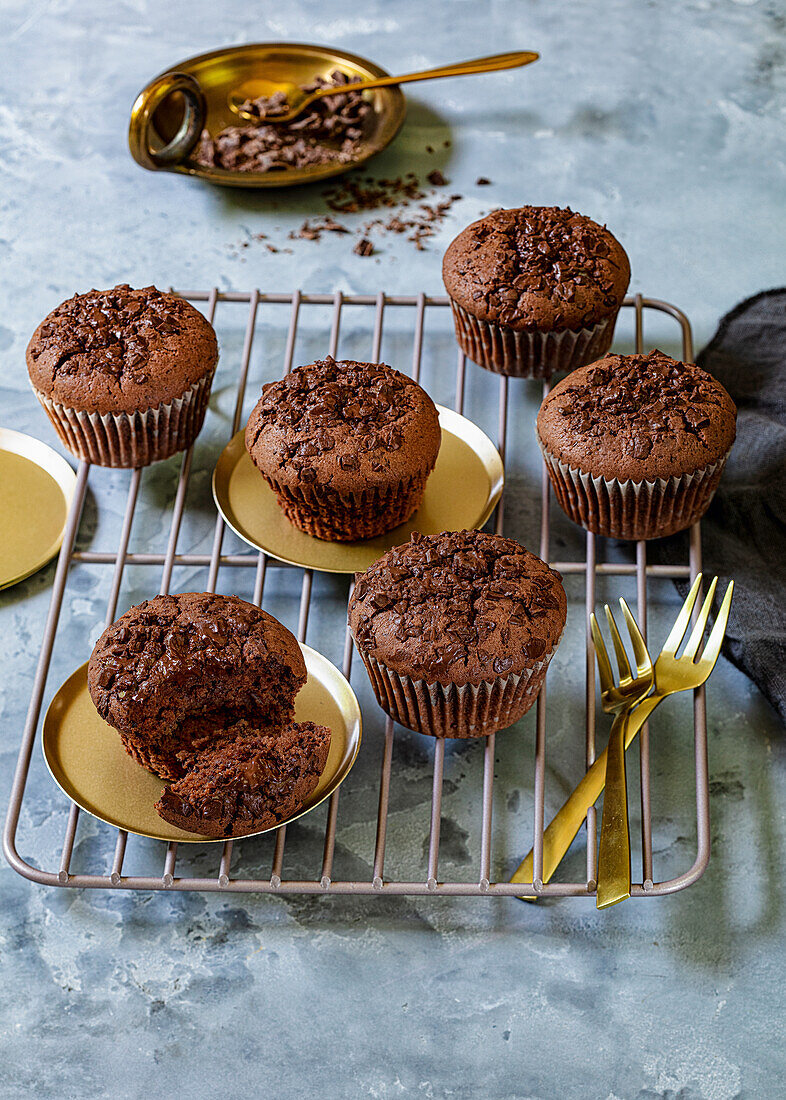 Chocolate muffins with a melt-in-the-mouth centre