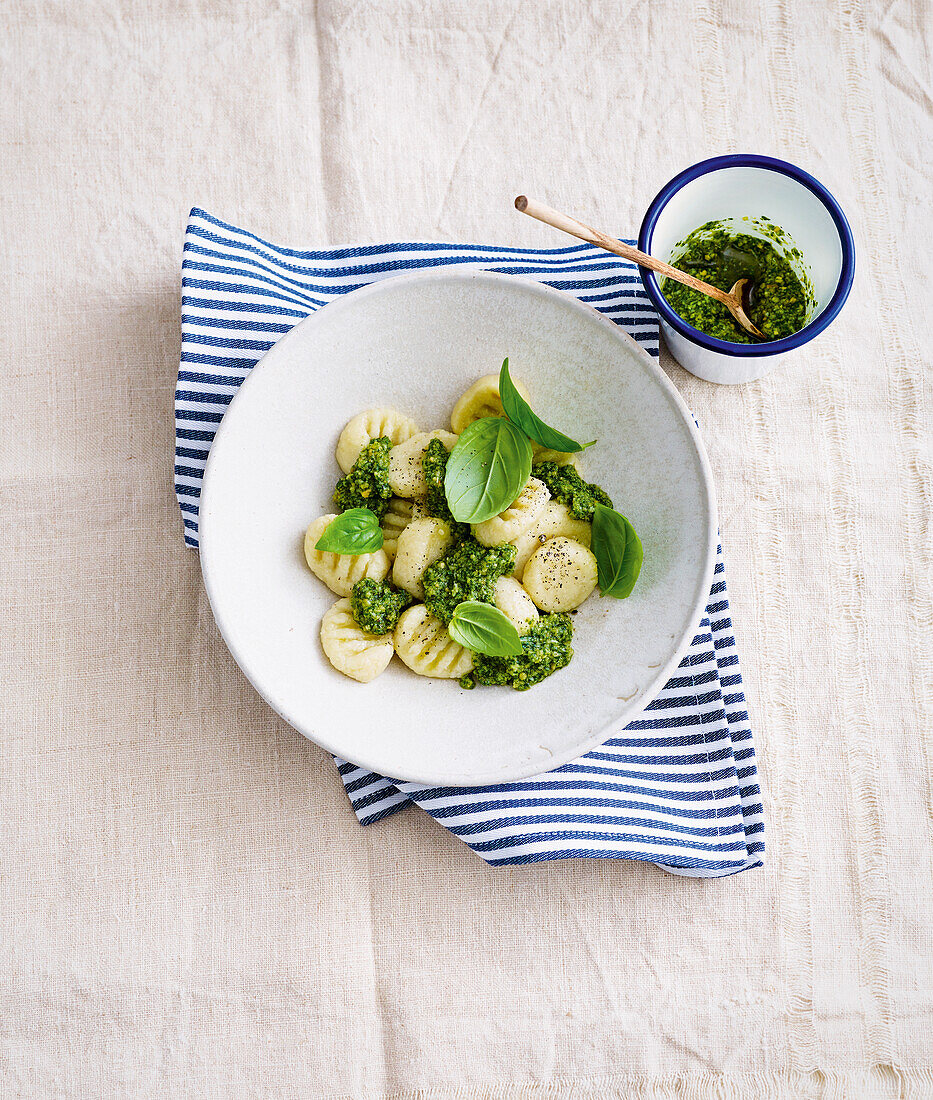 Gnocchi with basil pesto