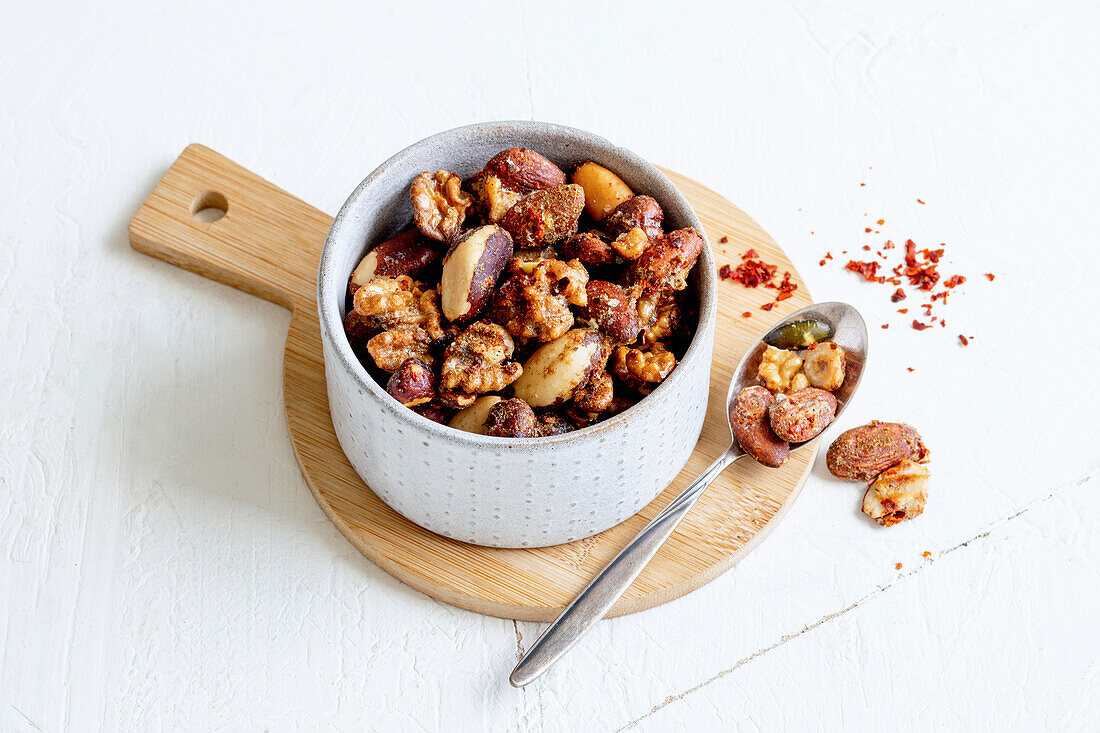 Roasted spiced nuts