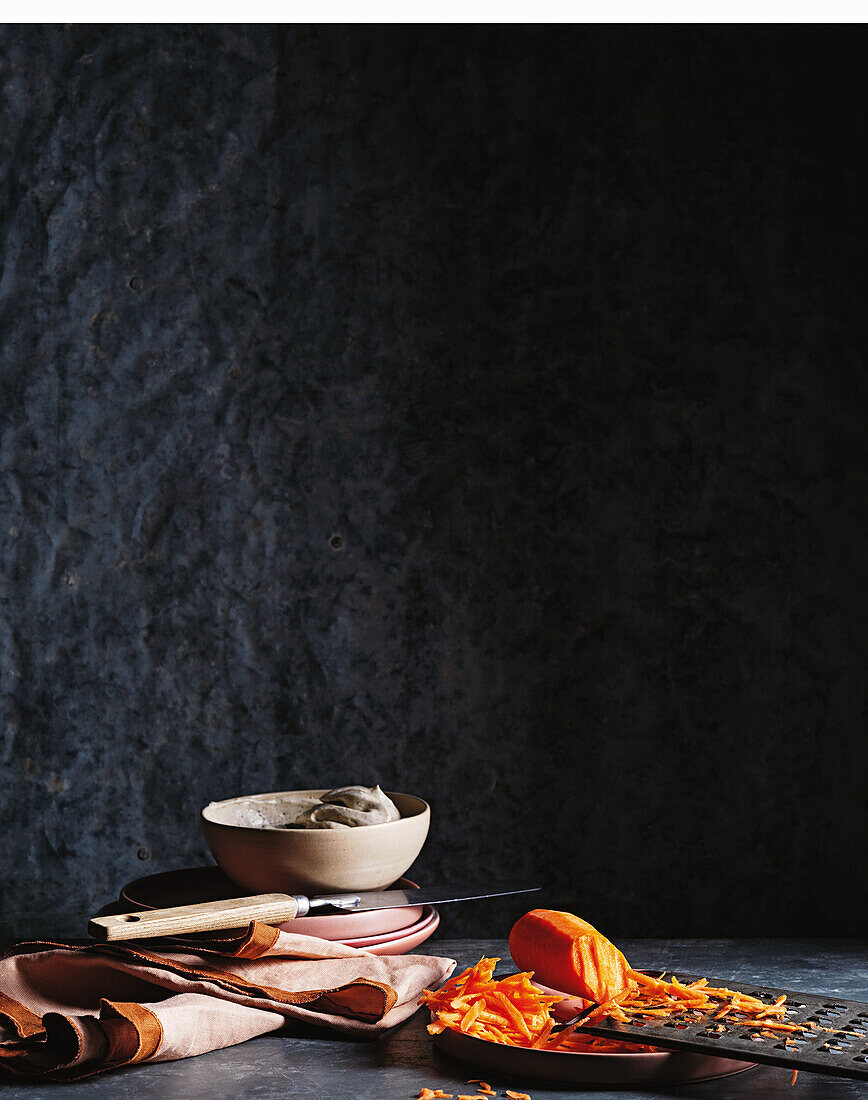 Ingredients for carrot cake