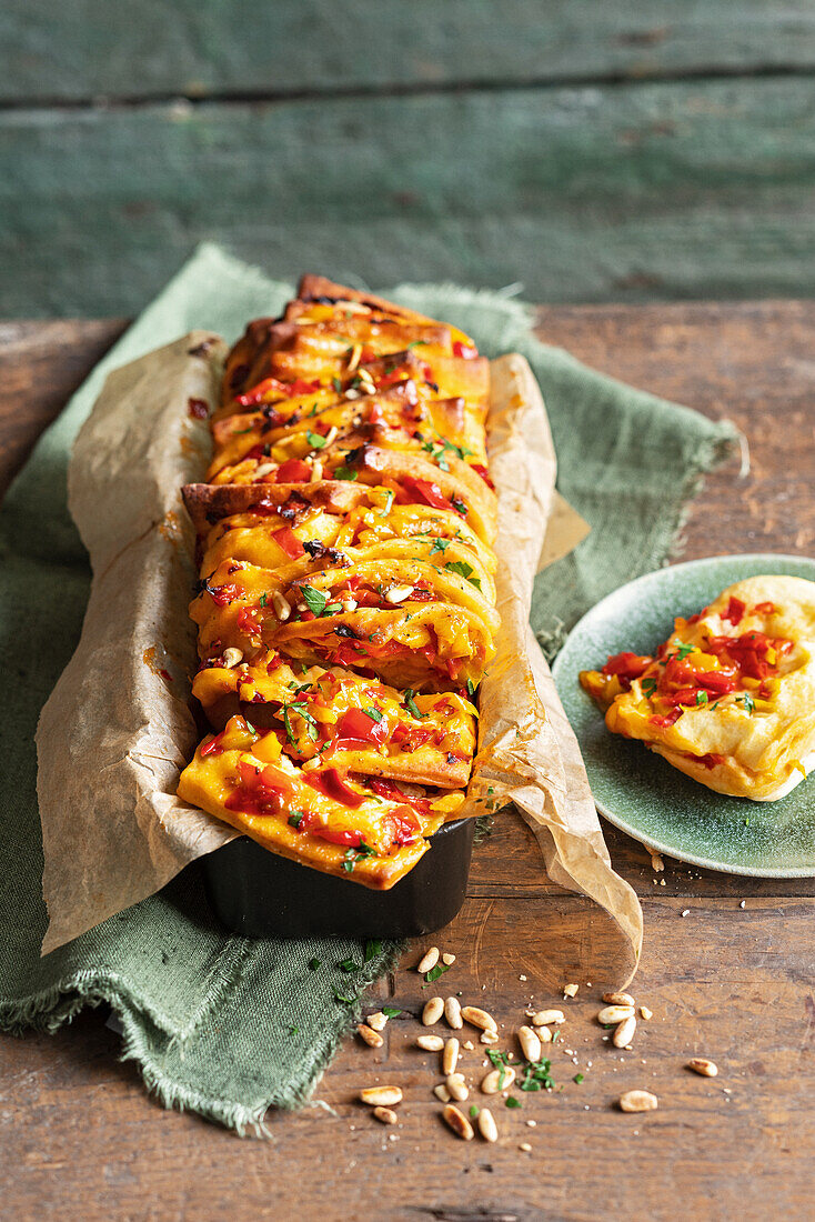 Pull Apart Bread mit Paprika