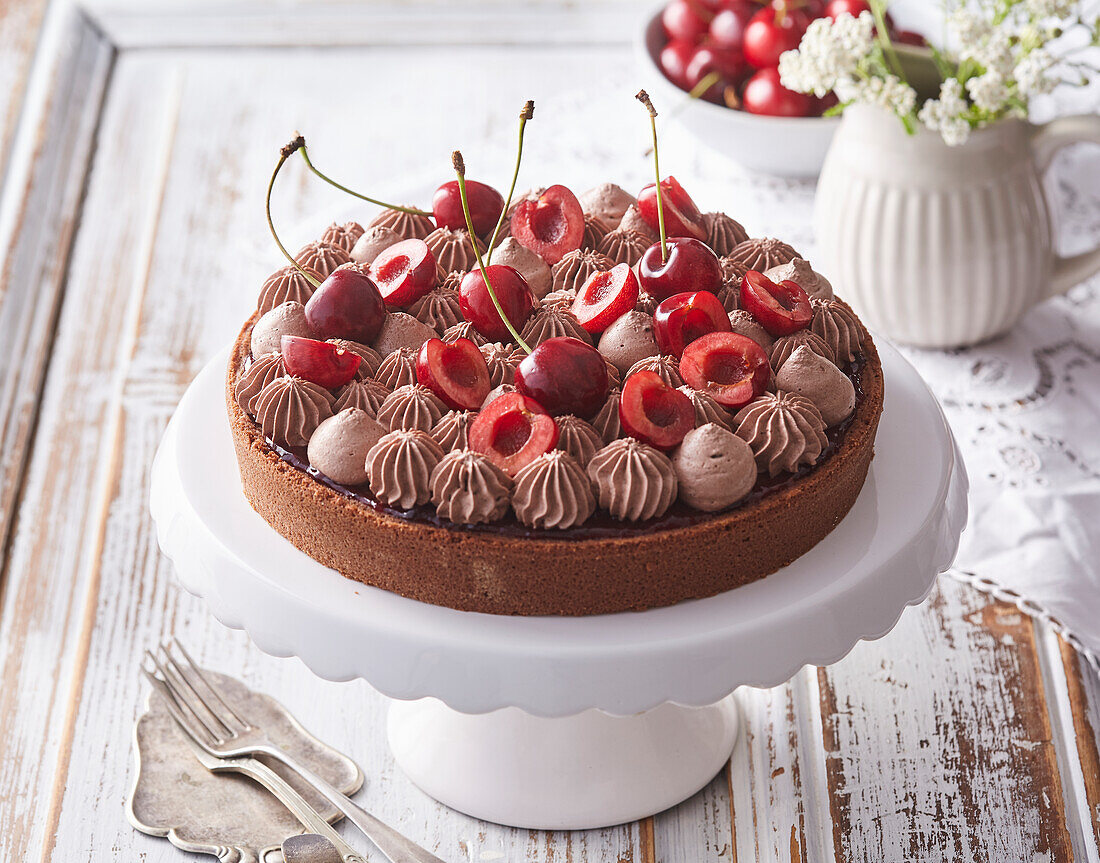 Cherry chocolate cake