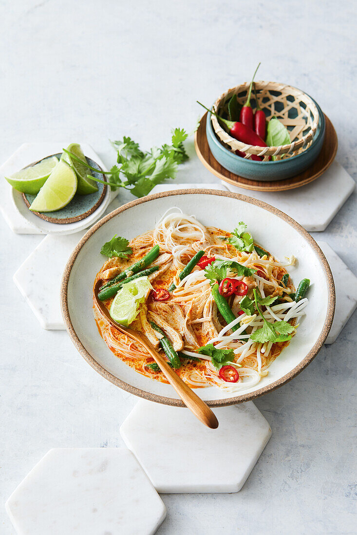 Hähnchen-Laksa aus dem Slow Cooker