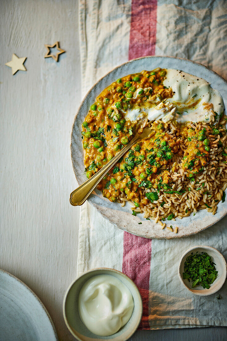 Quick lentil and coconut curry