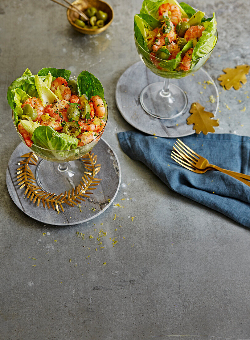 Garnelencocktail mit Martini-Dressing