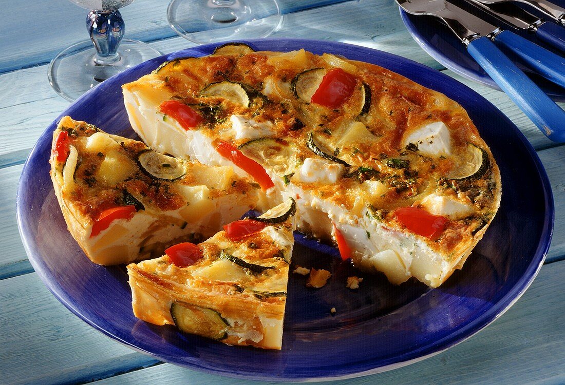 Quiche with Assorted Vegetables