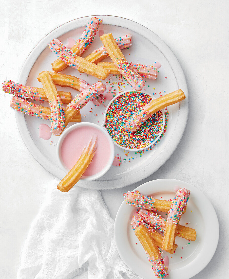 Fairy bread churros