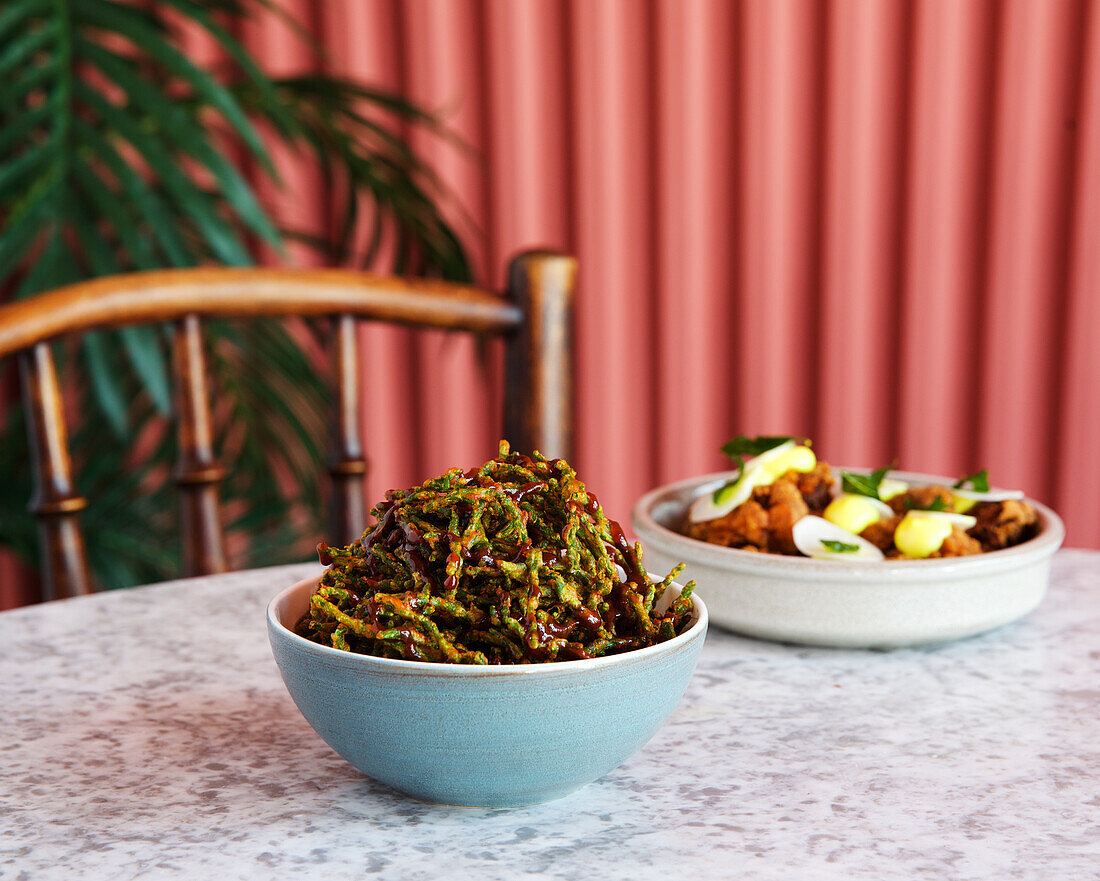 Crispy samphire snack