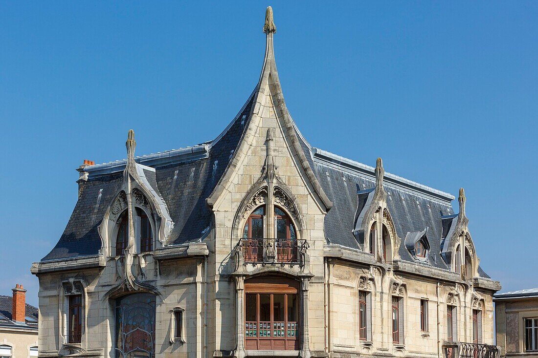 France,Meurthe et Moselle,Nancy,Bergeret house a mansion in Art Nouveau Ecole de Nancy style by architect Lucien Weissenburger built between 1903 and 1905 for printer Albert Bergeret