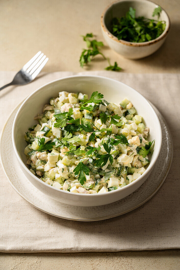 Low Carb Gurken-Eiersalat