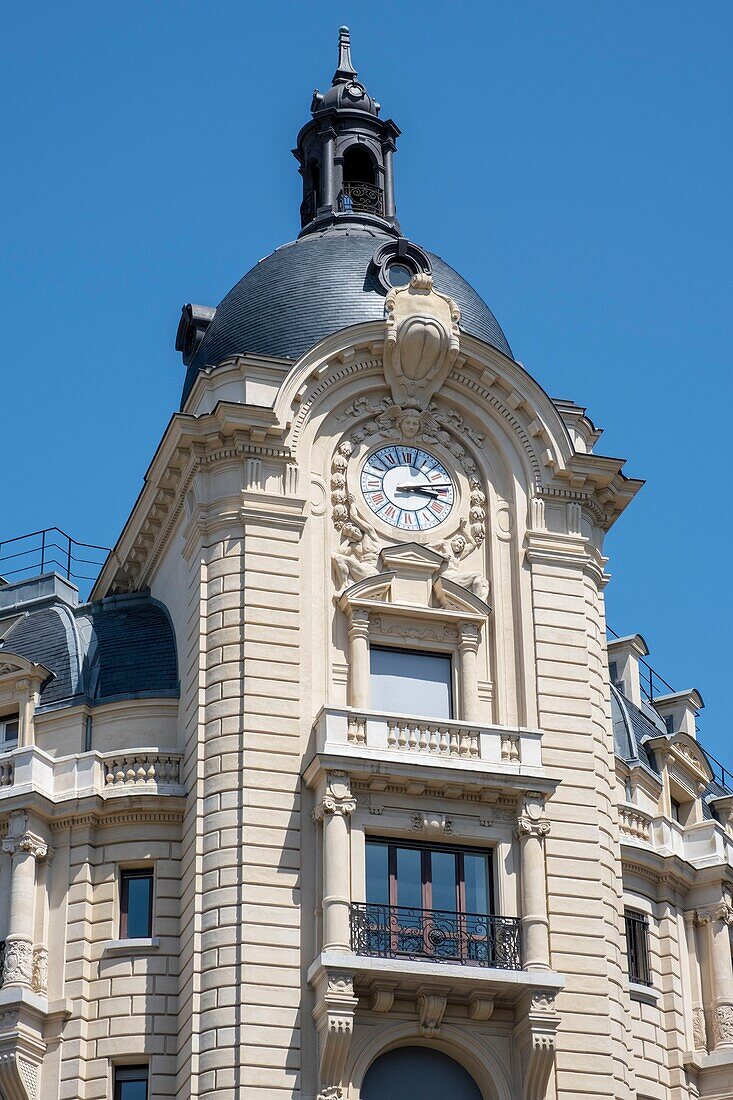 France,Paris,Reaumur street,Haussmann building