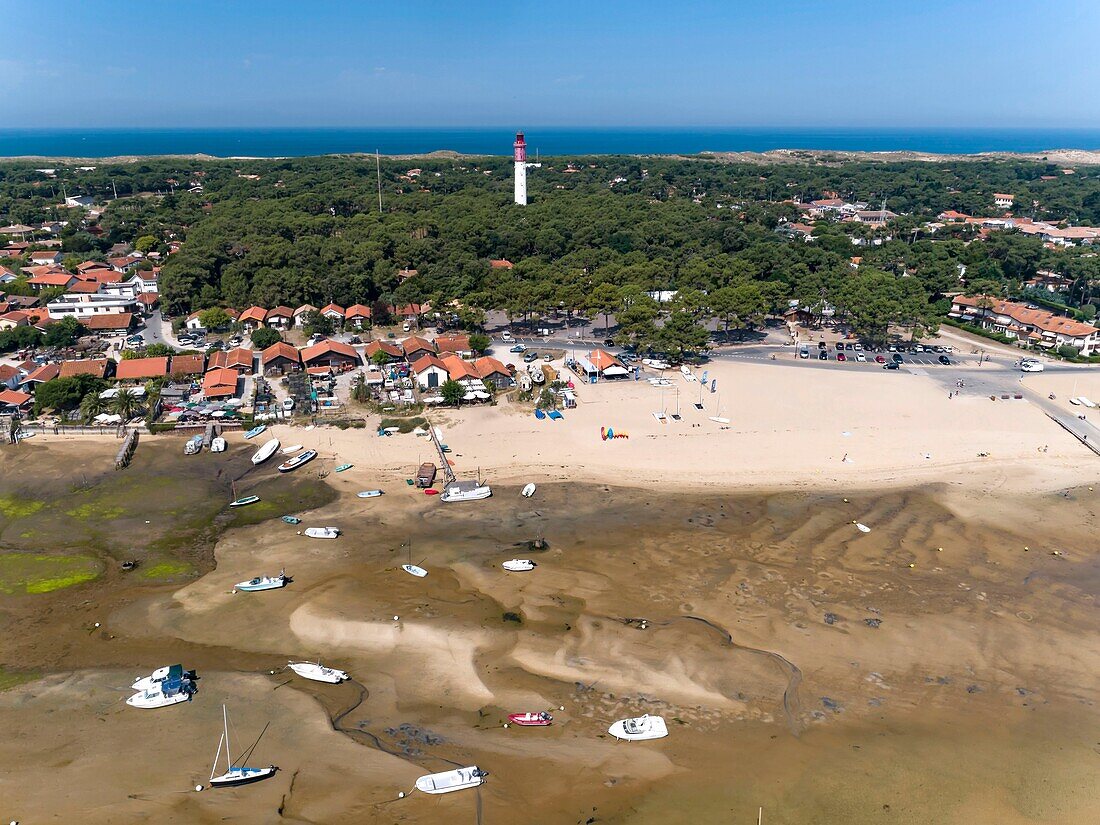 Frankreich,Gironde,Bassin d'Arcachon,Cap Ferret,die Mimbeau's Conche (Luftaufnahme)