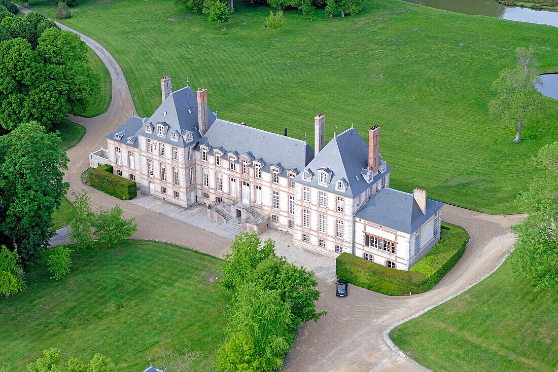 Frankreich,Essonne,Saint Cyr sous Dourdan,Schloss von Bandeville (Luftaufnahme)