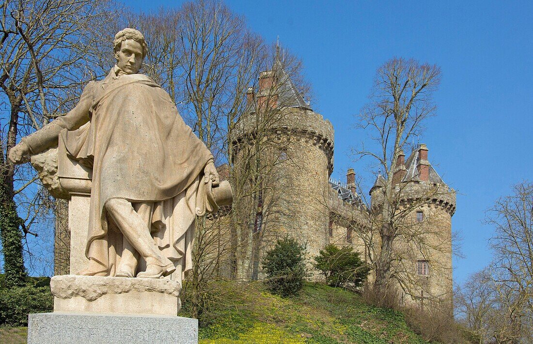 Frankreich,Ille et Vilaine,Combourg,Schloss, in dem der französische Schriftsteller Chateaubriand lebte