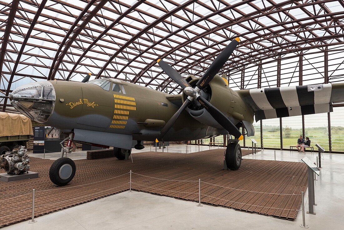 France,Manche,Cotentin,Sainte Marie du Mont,Utah Beach,Utah Beach Landing Museum,Martin B-26 Marauder,twin-engined medium bomber aircraft