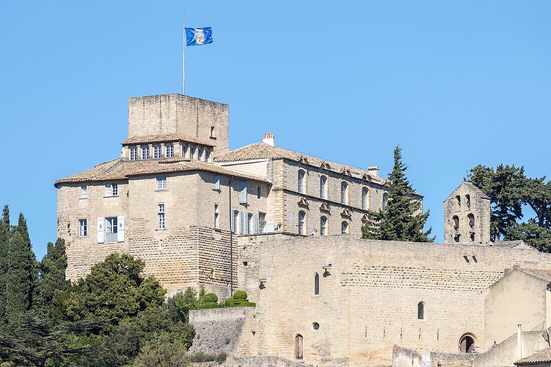 France,Vaucluse,Regional Natural Park of Luberon,Ansouis,labeled the Most beautiful Villages of France the 17th century castle and the St Martin church