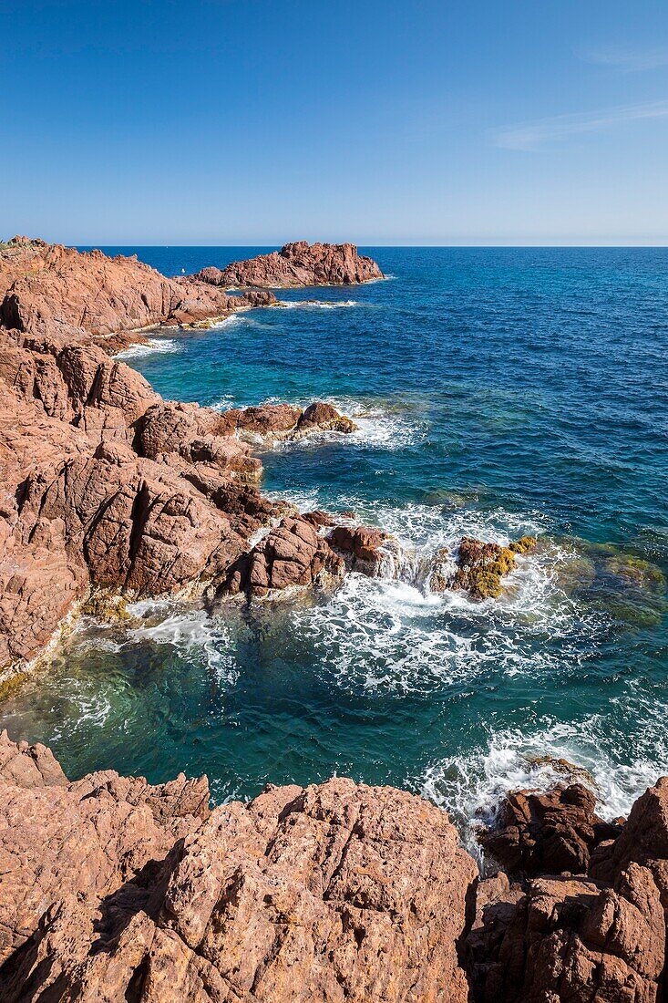 Frankreich,Var,Corniche des Esterel,Agay Gemeinde Saint Raphael,Felsenküste