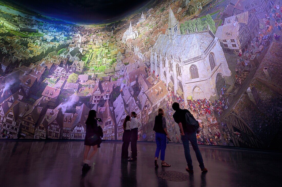 Frankreich,Seine Maritime,Rouen,das Panorama XXL des Künstlers Yadegar Asisi,Ausstellung des Werkes Rouen 1431 zur Zeit von Jeanne d'Arc