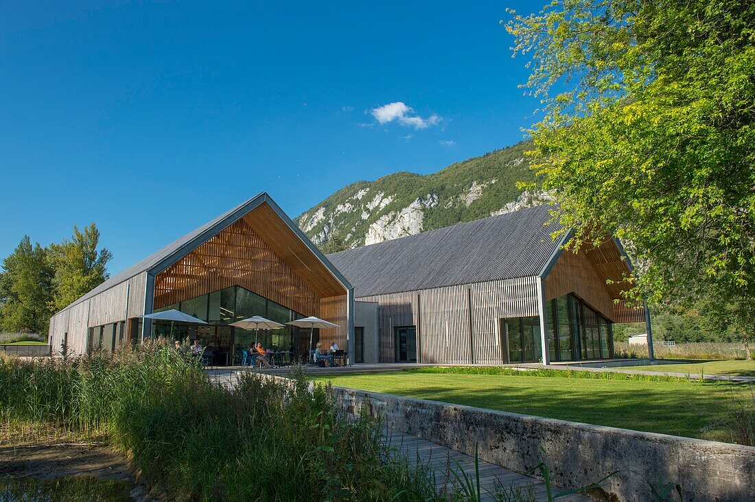 France,Savoie,Lake Aiguebelette,the lake house in Nances