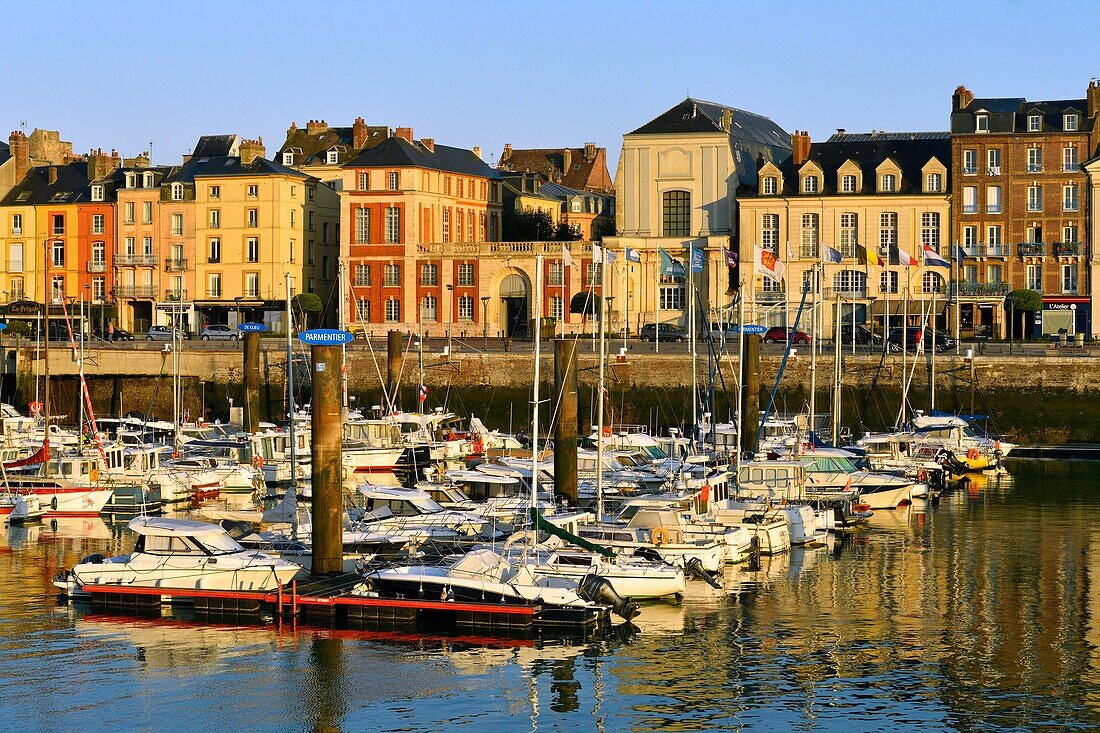 France,Seine Maritime,Pays de Caux,Cote d'Albatre,Dieppe,the harbour and the Quai Henri IV