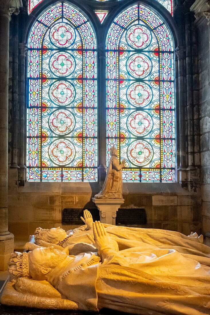 France,Seine Saint Denis,Saint Denis,the cathedral basilica,Gisants of Henri II and Catherine de Medici