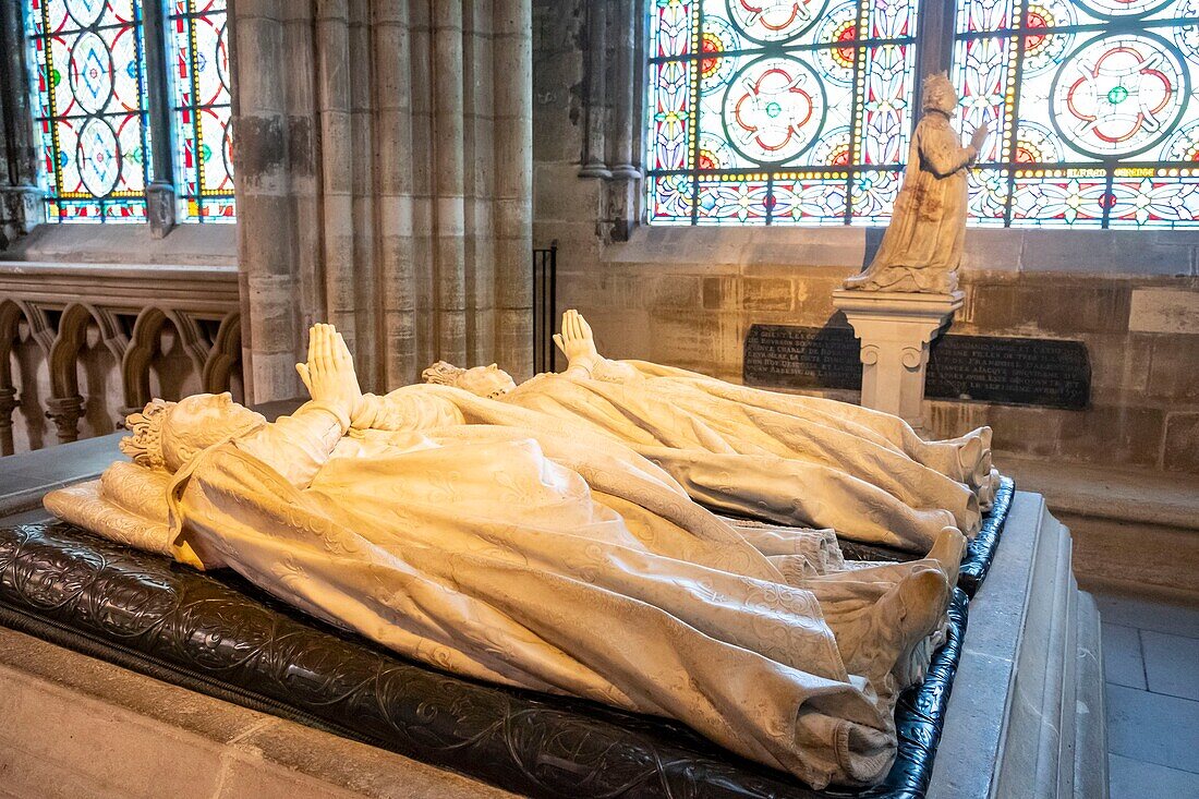 Frankreich,Seine Saint Denis,Saint Denis,die Basilika der Kathedrale,Gisants von Henri II und Catherine de Medici