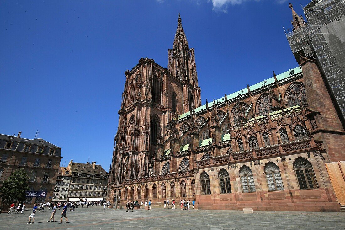 France,Bas Rhin,Strasbourg,an old city listed as World Heritage by UNESCO,Notre Dame Cathedral