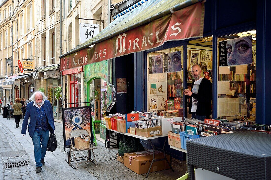 Frankreich,Calvados,Caen,Buchhandlung rue Froide