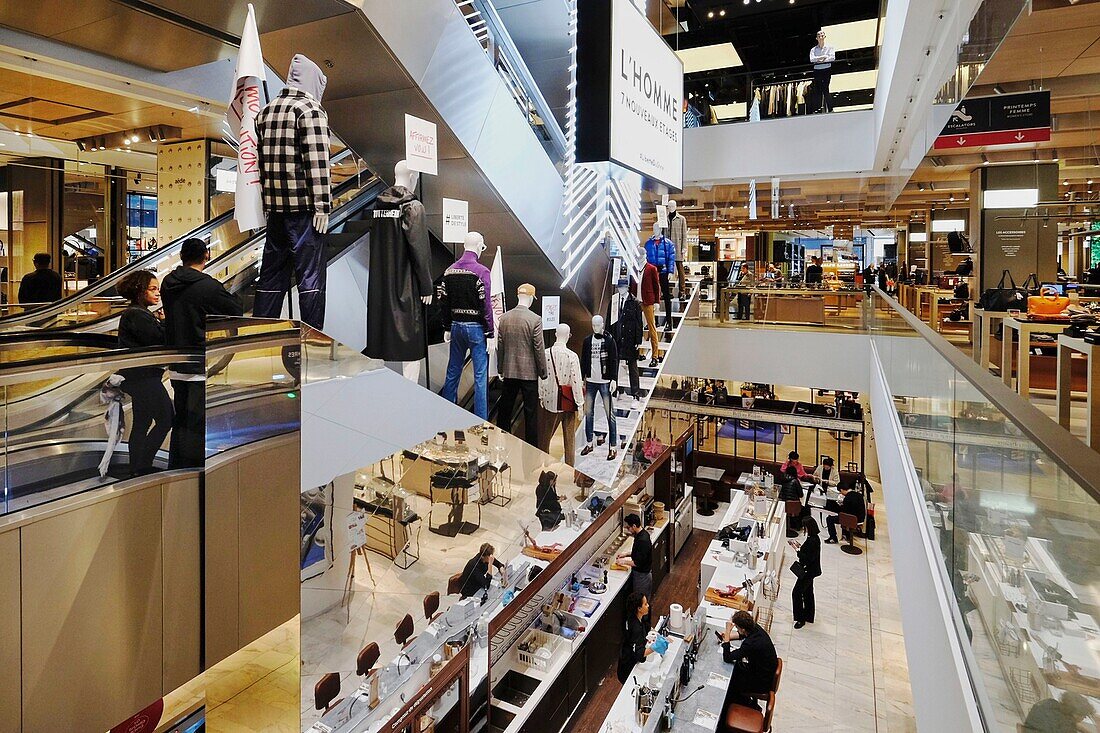 France,Paris,Boulevard Haussman,inside Le Printemps Haussmann department store