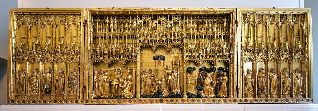 France,Cote d'Or,Dijon,area listed as World Heritage by UNESCO,Musee des Beaux Arts (Fine Arts Museum) in the former palace of the Dukes of Burgundy,the altarpieces of the charterhouse of Champmol,14th century altarpiece of the Saints and the Martyrs