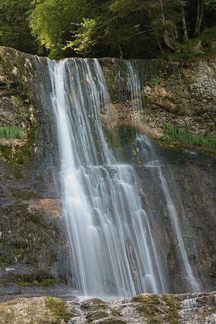 France,Jura,Frasnois,the waterfall of the range on the torrent of the Herisson