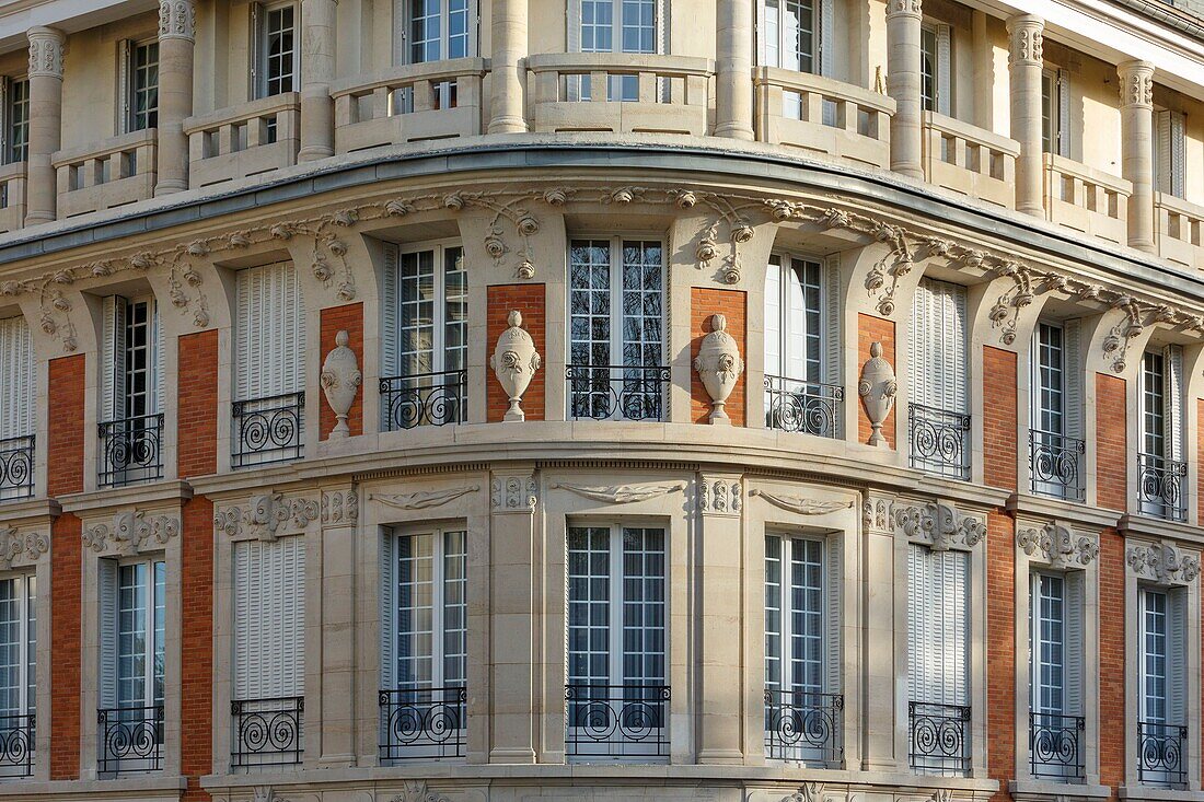 France,Meurthe et Moselle,Nancy,detail of fafade in Oratoire street