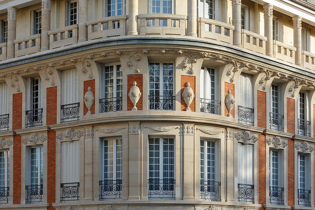 Frankreich,Meurthe et Moselle,Nancy,Detail der Fassade in der Straße Oratoire