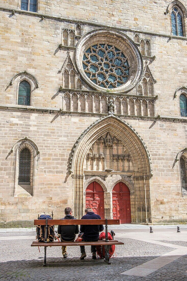 Frankreich,Lot,Quercy,Cahors,die Kathedrale Saint Etienne,aus dem 12. Jahrhundert,romanischer Stil,von der UNESCO zum Weltkulturerbe erklärt