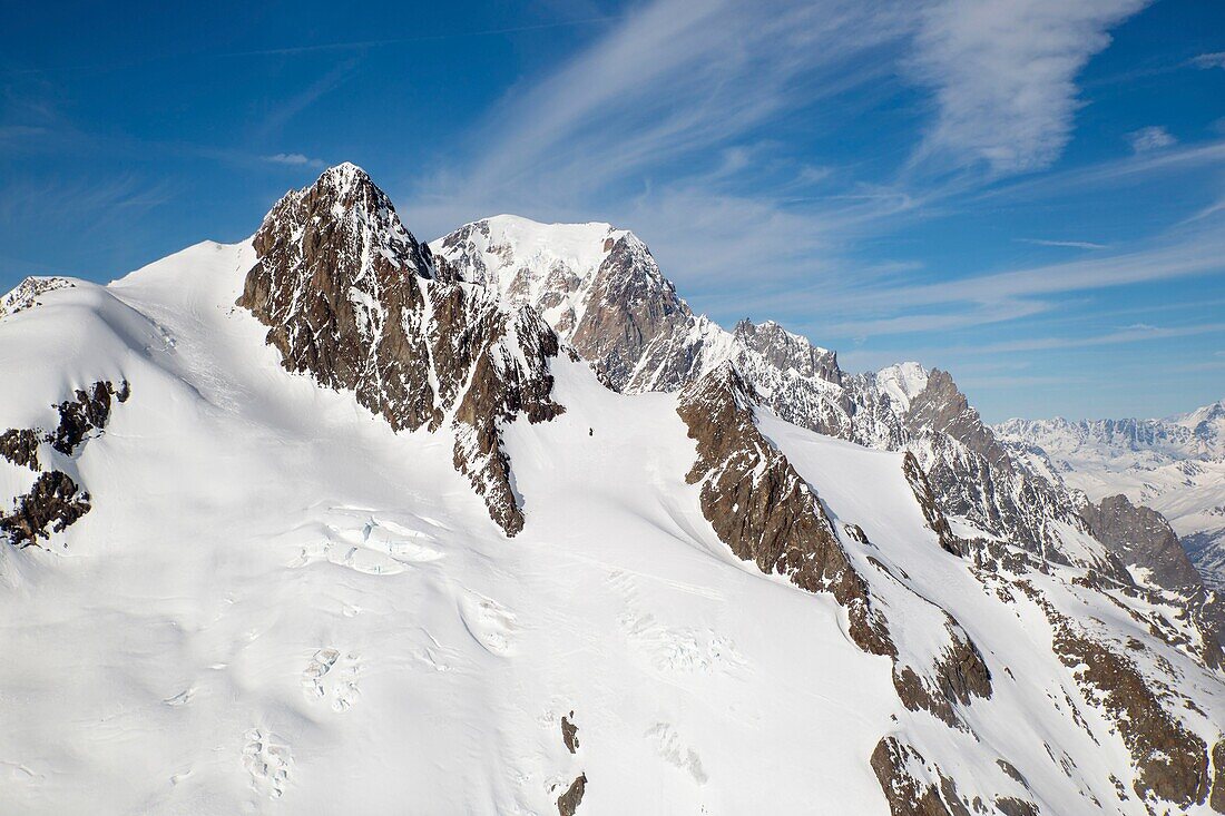 Frankreich,Haute Savoie,Mont Blanc Tal,Chamonix Mont Blanc (Luftaufnahme)