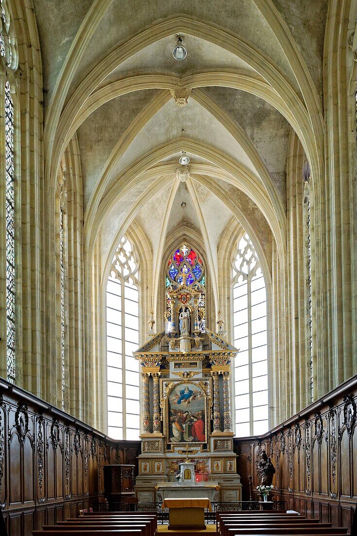 France,Seine Maritime,Pays de Caux,Cote d'Albatre (Alabaster Coast),Fecamp,abbatiale de la Sainte Trinite (abbey church of the Holy Trinity),Holy Virgin chapel