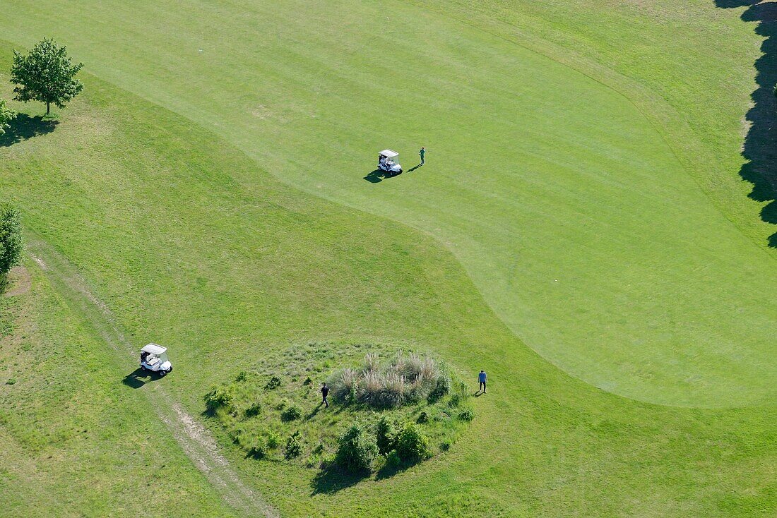 France,Oise,Chantilly golf course (aerial view)