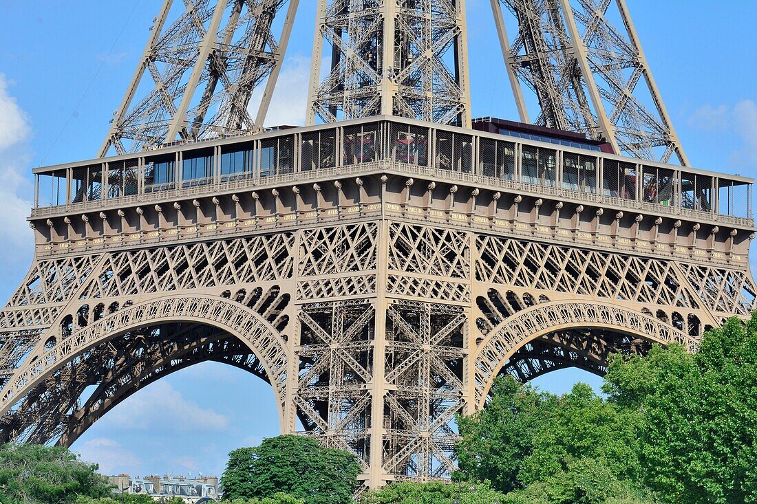 Frankreich,Paris,der Eiffelturm,erbaut von Gustave Eiffel und seinen Mitarbeitern für die Pariser Weltausstellung von 1889
