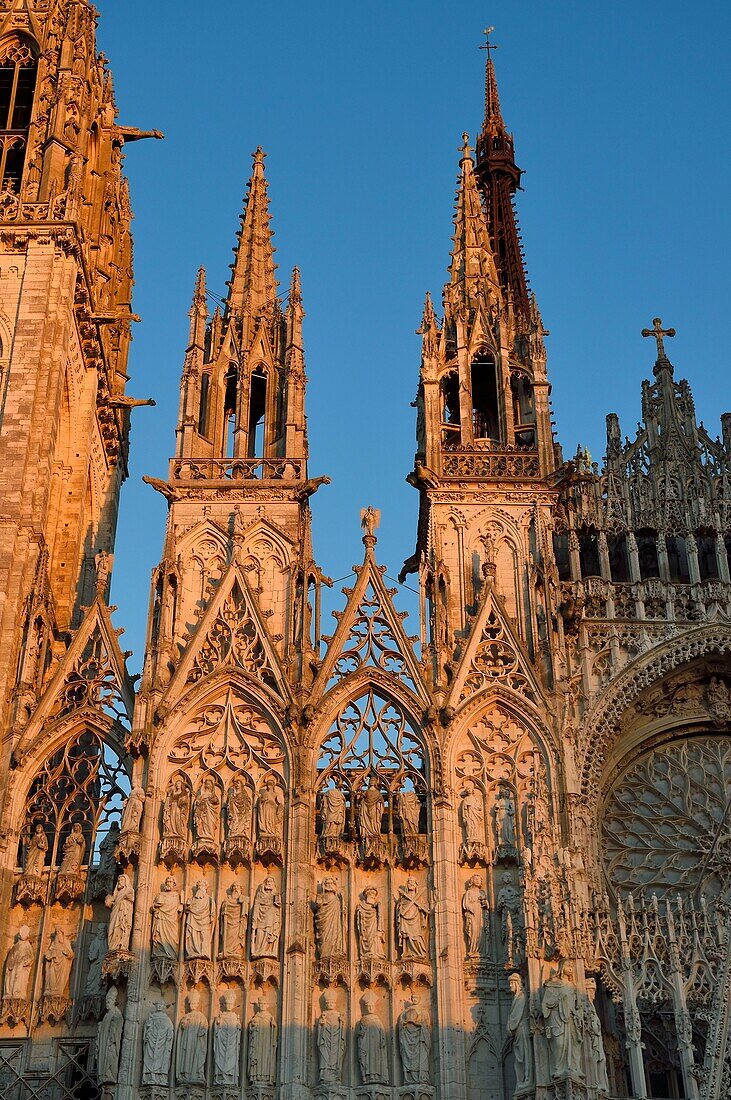 France,Seine Maritime,Rouen,south facade of the Notre-Dame de Rouen cathedral