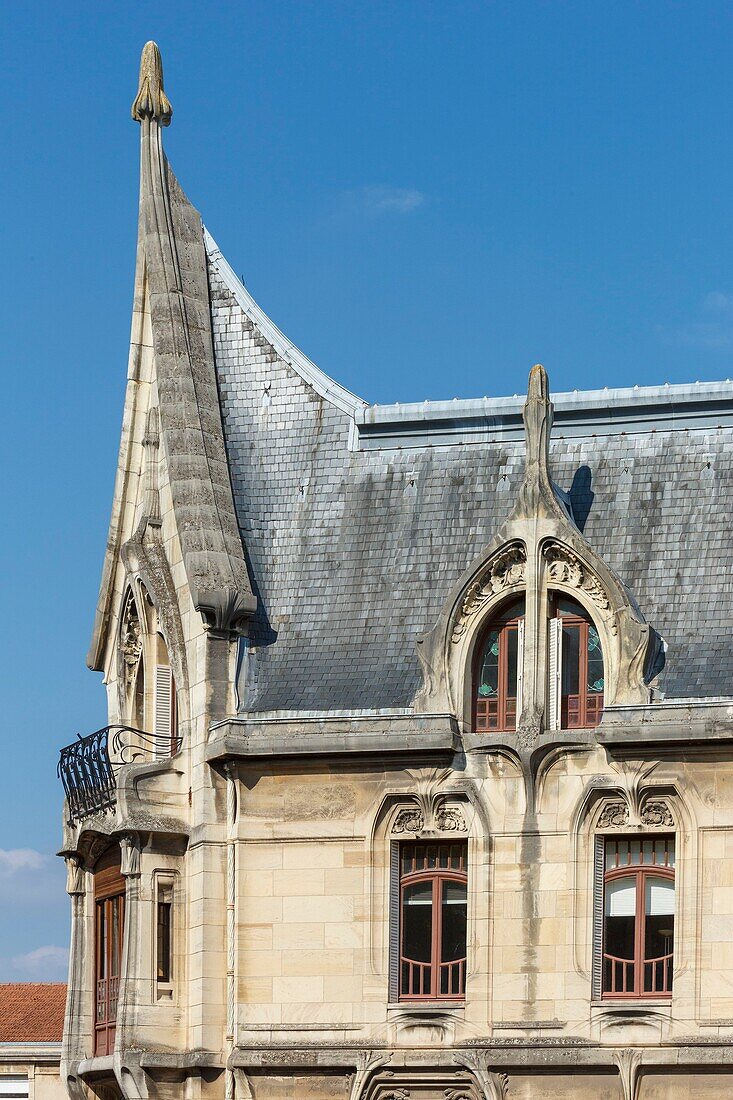 France,Meurthe et Moselle,Nancy,Bergeret house a mansion in Art Nouveau Ecole de Nancy style by architect Lucien Weissenburger built between 1903 and 1905 for printer Albert Bergeret