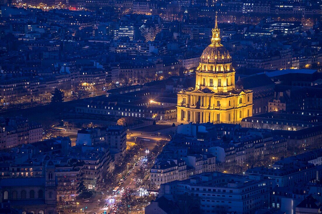 France,Paris area listed as World Heritage by UNESCO,the Invalides Hotel