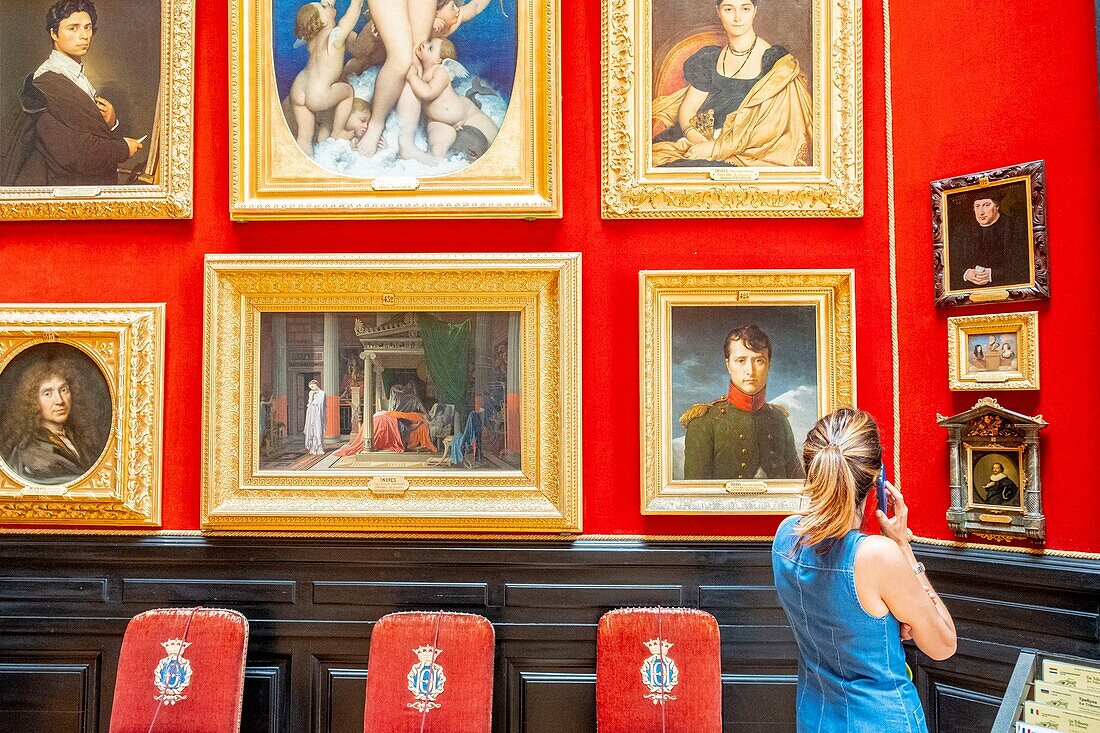 France,Oise,Chantilly,the castle of Chantilly,the museum of Conde,room of the Tribune