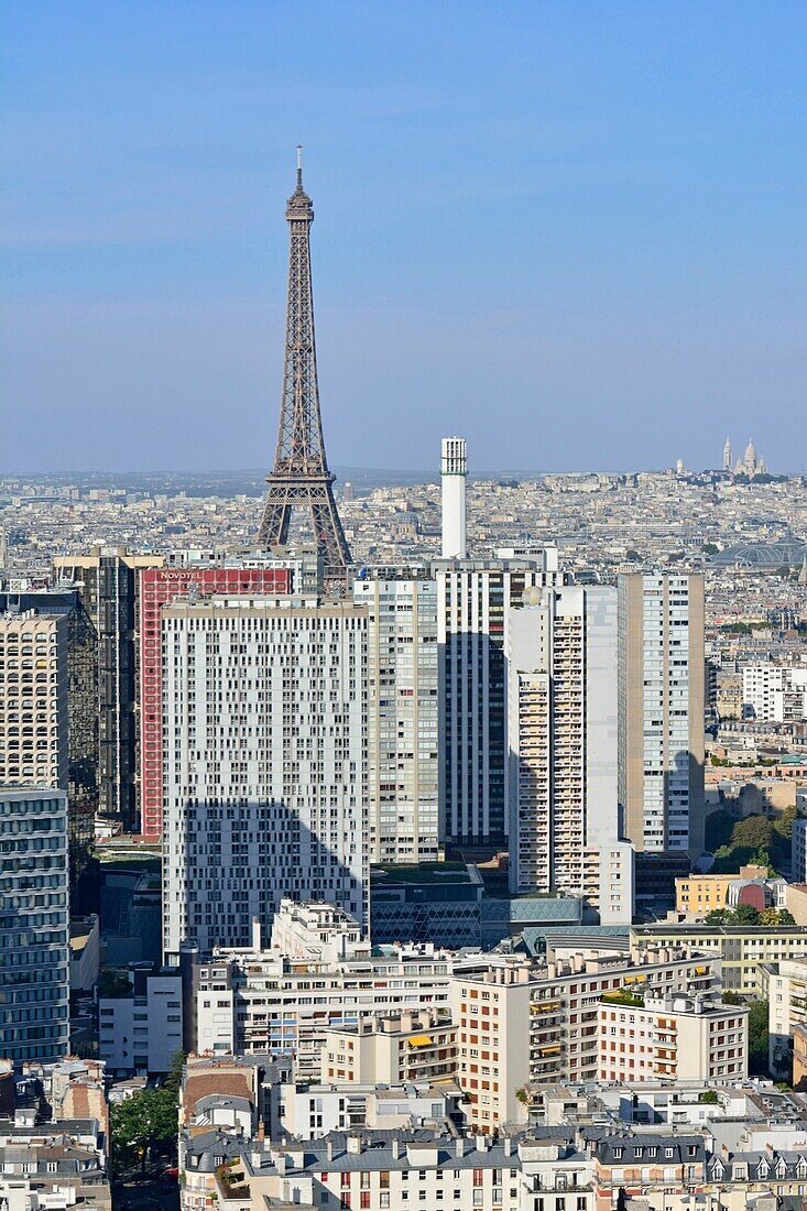 Frankreich,Paris,Seine-Ufer, von der UNESCO zum Weltkulturerbe erklärt, Grenelle-Viertel und der Eiffelturm