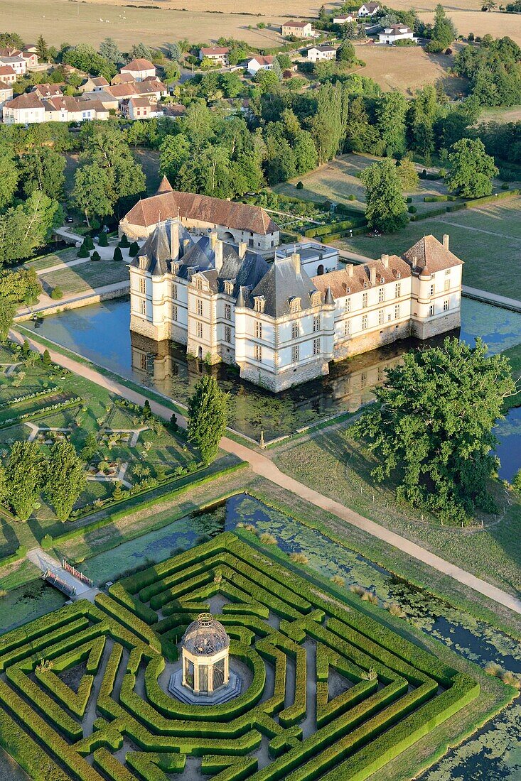 France,Saone et Loire,Cormatin,the castle (aerial view)