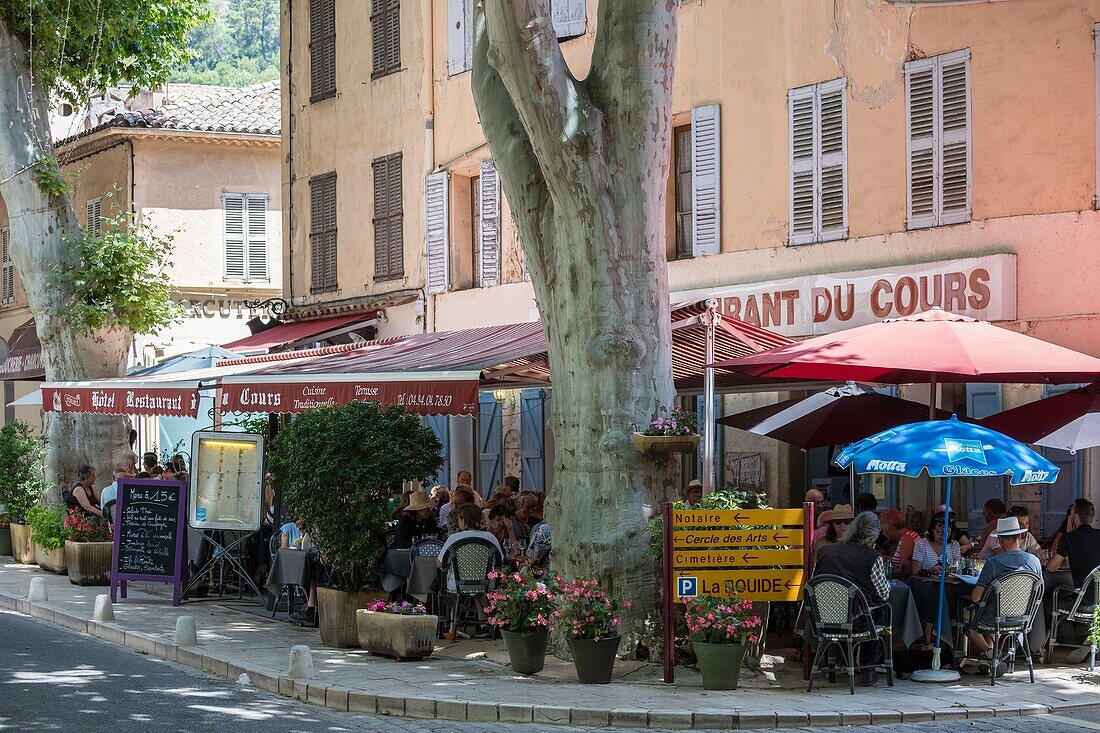 France,Var,Green Provence,Cotignac,Cours Gambetta