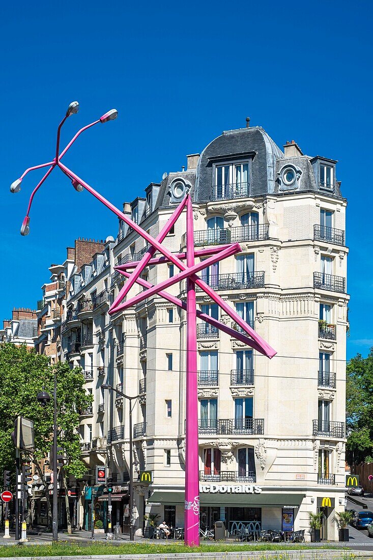 France,Paris,along the GR® Paris 2024 (or GR75),metropolitan long-distance hiking trail created in support of Paris bid for the 2024 Olympic Games,Charonne district,Porte de Bagnolet square