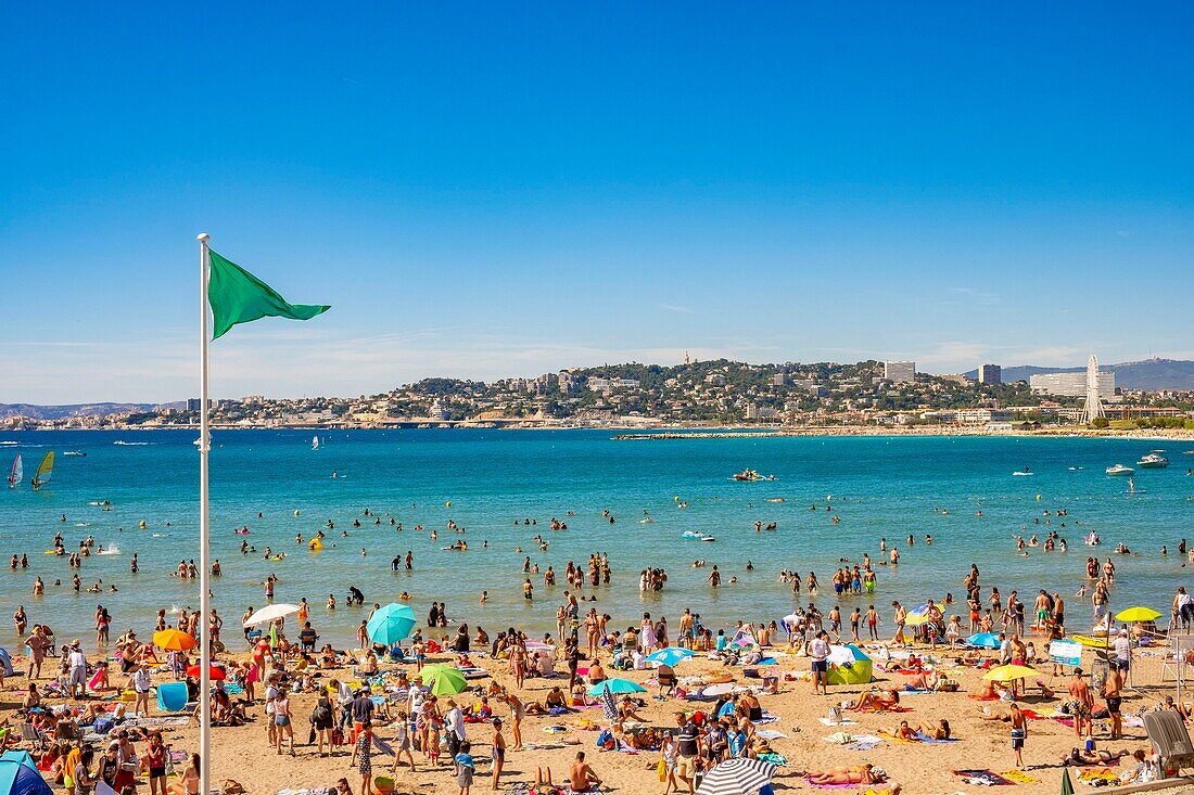 Frankreich,Bouches du Rhone,Marseille,der Strand der Pointe Rouge