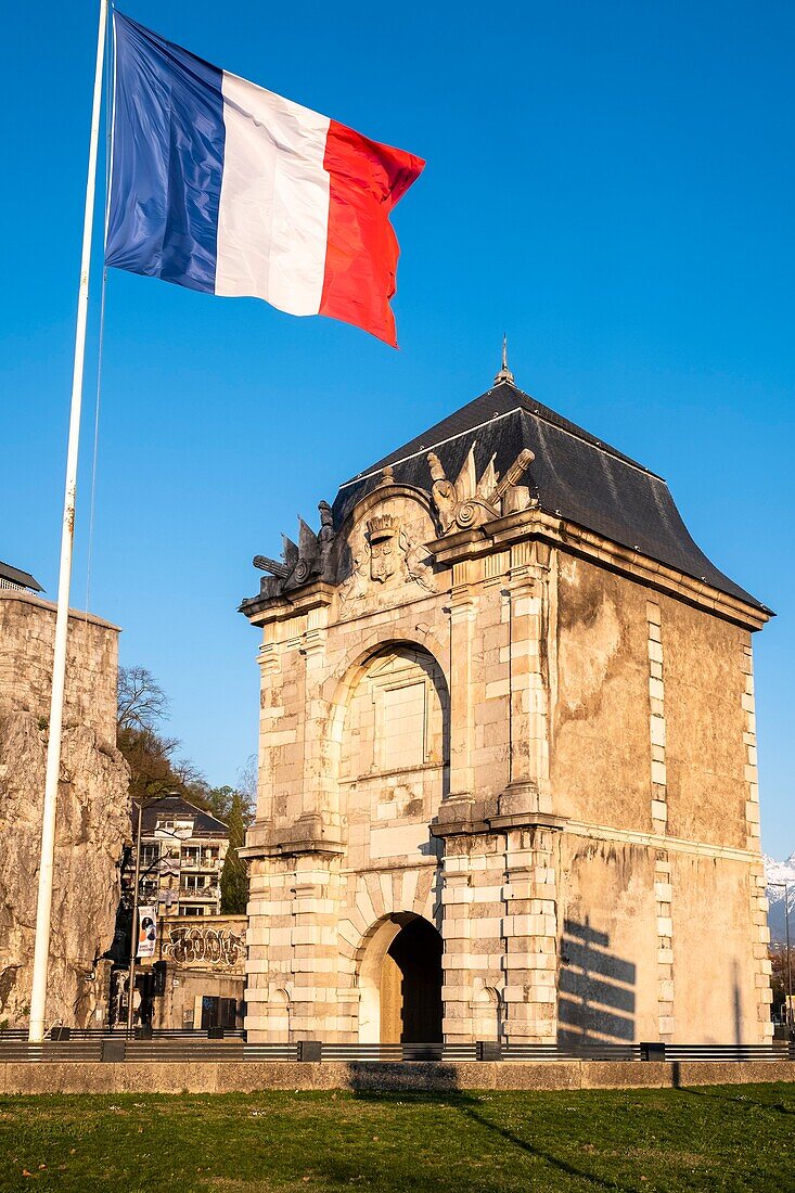 Frankreich,Isere,Grenoble,Porte de France ist Teil der Festungsmauern von Lesdiguières aus dem 17.